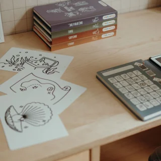 BEAU by Bo Kidywolf Kidydraw Mini Tekenboek met LCD-scherm Dieren over de wereld + Refill Once upon a time & Animals
