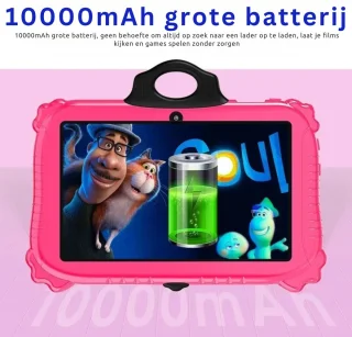 LifeStages - Kindertablet vanaf 3 jaar - Kindertablet 7in - Kindertablet Android 14 - Kindertablet Wifi - Kindertablet Bluetooth - Kindertablet 12gb 256 gb - Roze