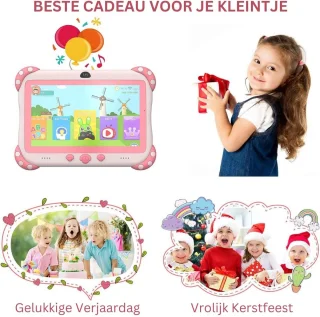 Dailysuppliess Kindertablet Vanaf 3 Jaar - Tablet Kinderen - Kinderspeelgoed - Roze
