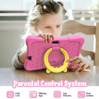 7 Inch Kindertablet met Android 11 – 32GB, Wifi, Bluetooth, Dual Camera en Educatieve Software – Inclusief Beschermcase voor Kinderen | Kindertablet met Educatieve Apps, Kindvriendelijke Tablet, Tablet voor Jongeren