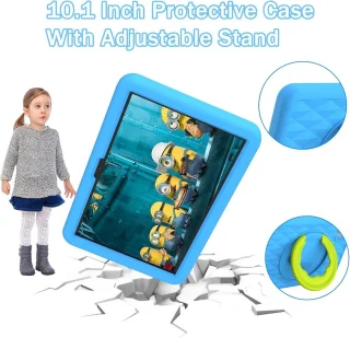 Mrs. Jones 10.1 Inch Kids Tablet Children's Tablet with WiFi Android 13 Tablet 8RAM 128ROM Netflix Educational Tablet with 6000mAh Battery Parental Control Bluetooth Dual Camera-Blue .