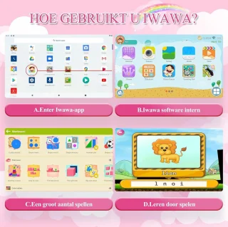 Kindertablet - Tablet voor Kinderen - 10 Inch - Ouderlijk Toezicht - 64GB Opslag