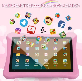 Kindertablet - Tablet voor Kinderen - 10 Inch - Ouderlijk Toezicht - 64GB Opslag