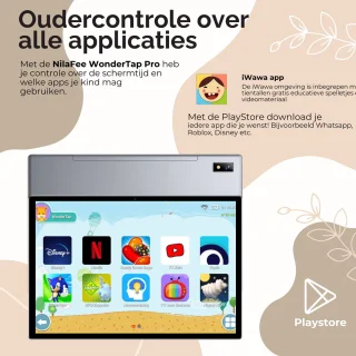 NilaFee® - Kids Tablet - Kindertablet - Volwassenen - Tablet voor kinderen - Zand - Kindertablet vanaf 3 jaar -Compleet pakket -