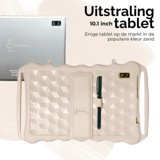 NilaFee® - Kids Tablet - Kindertablet - Volwassenen - Tablet voor kinderen - Zand - Kindertablet vanaf 3 jaar -Compleet pakket -