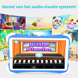 GrabAndGo Kindertablet - 256 GB Opslag - 12 GB RAM - Vanaf 3 Jaar - Ouderlijk Toezicht - Blauw