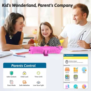 Kindertablet - 10.1 Inch - Tablet - Android 12 - 3GB RAM - 32GB ROM - 5MP Camera - Met Hoes en Pen