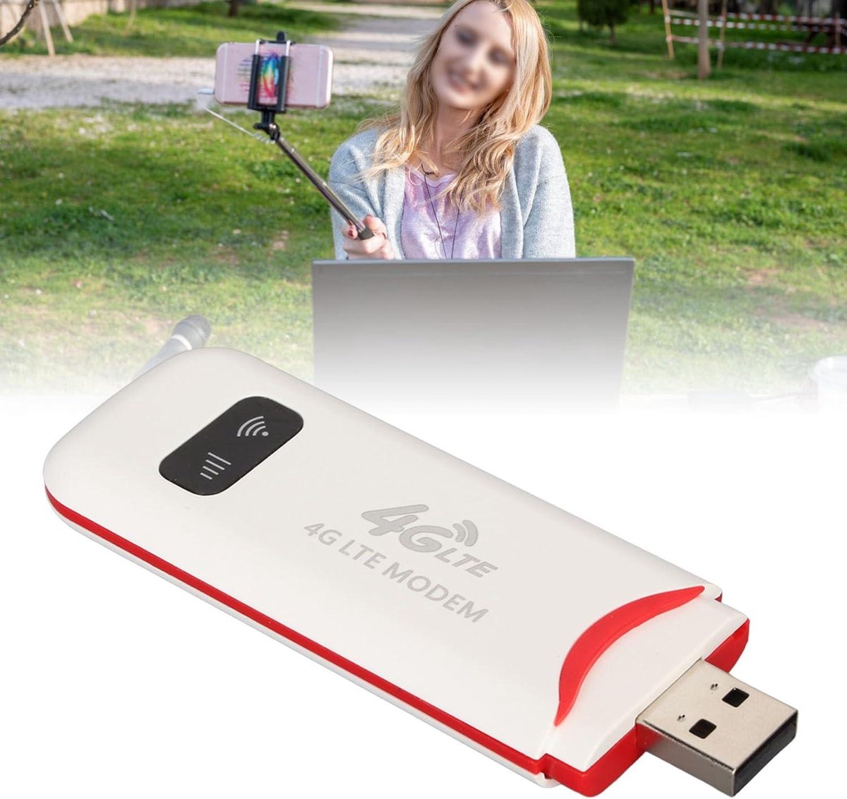 4G LTE WiFi Modemdongle met Simkaartsleuf - Mobiele Router 300 Mbps