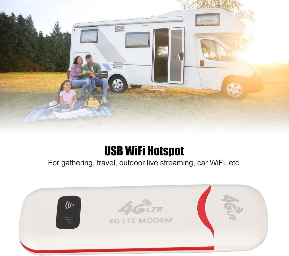 4G LTE WiFi Modemdongle met Simkaartsleuf - Mobiele Router 300 Mbps
