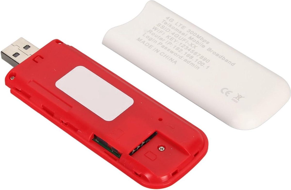 4G LTE WiFi Modemdongle met Simkaartsleuf - Mobiele Router 300 Mbps