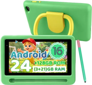 Compacte kindertablet met veel opslag en ouderlijk toezicht