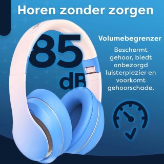 AngelTech Kinder Tablet PRO MAX Blauw + Kinderkoptelefoon Combipakket