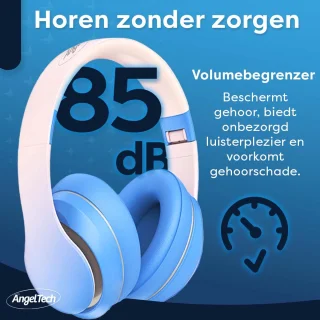 AngelTech Kinderpakket Slim - Kindertablet en Kinderkoptelefoon Blauw
