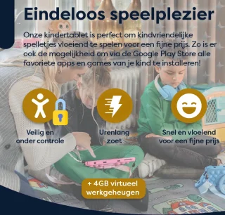 AngelTech Kinderpakket Slim - Kindertablet en Kinderkoptelefoon Roze