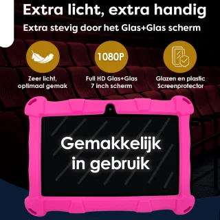 AngelTech Kinderpakket Slim - Kindertablet en Kinderkoptelefoon Roze