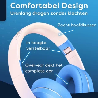 AngelTech Kinderpakket XL - Kindertablet XL en Kinderkoptelefoon - Blauw
