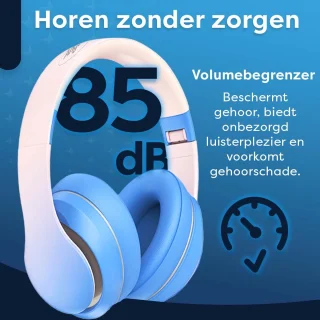 AngelTech Kinderpakket XL - Kindertablet XL en Kinderkoptelefoon - Blauw