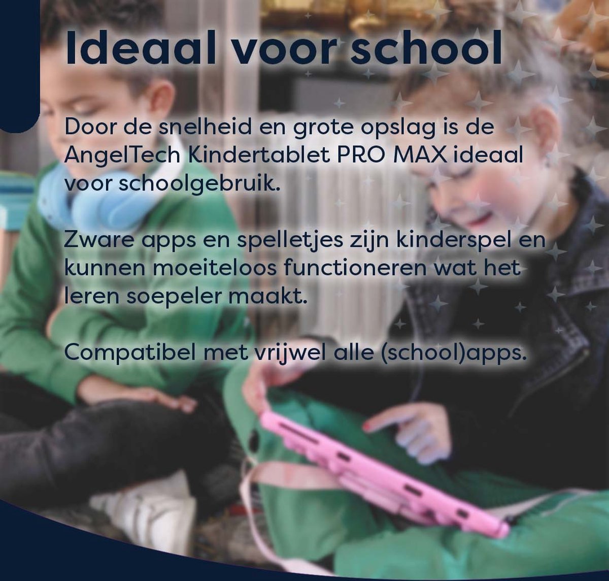 AngelTech Kindertablet PRO MAX 8 Inch Blauw