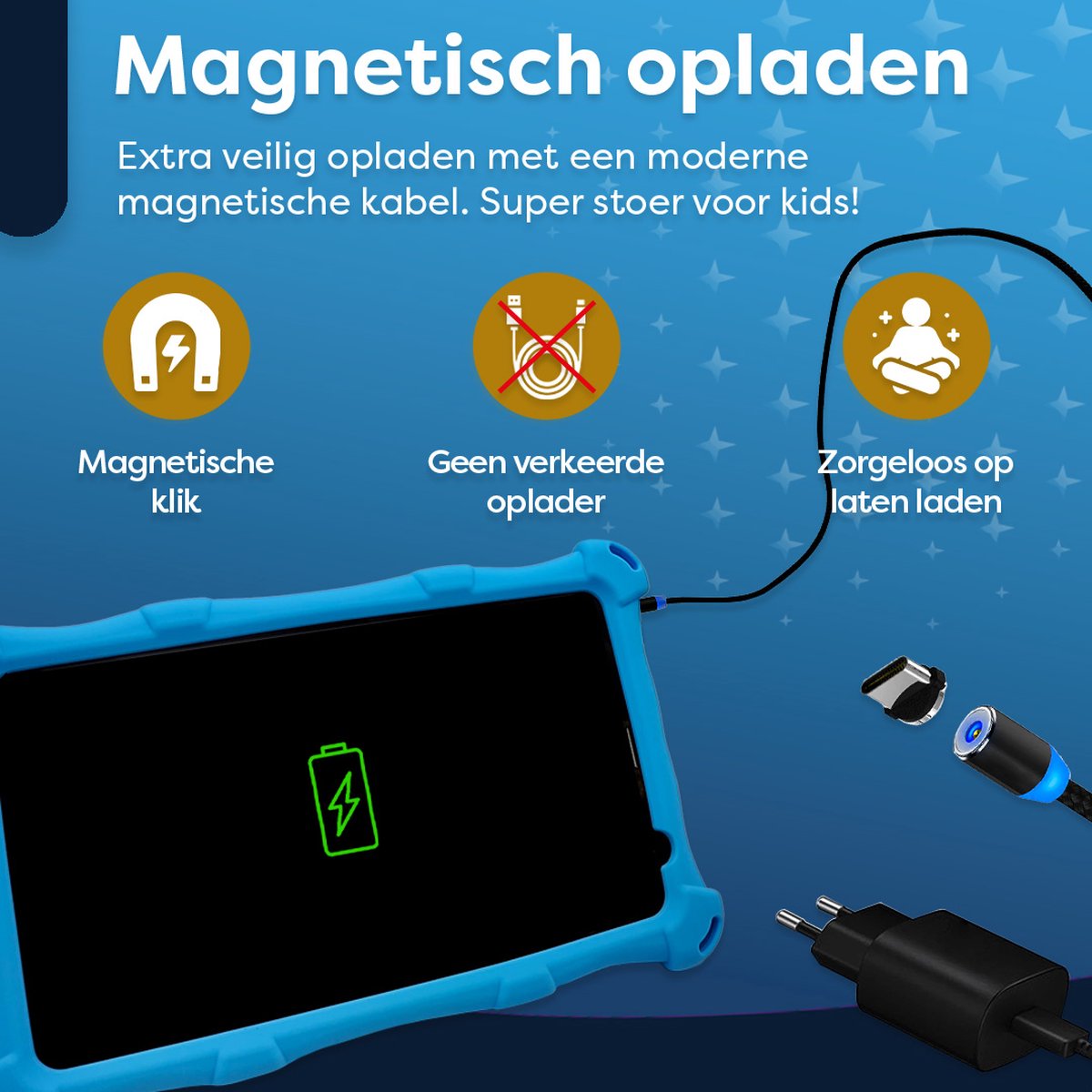 AngelTech Kindertablet PRO MAX 8 Inch Blauw