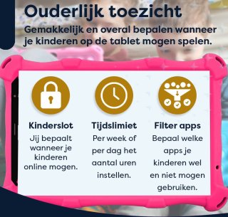 AngelTech Kindertablet PRO MAX 8 Inch Roze