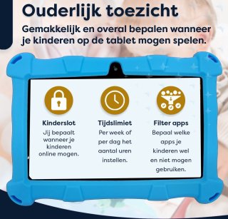 AngelTech Kindertablet Slim 7 Inch 3+4GB 32+64GB Blauw