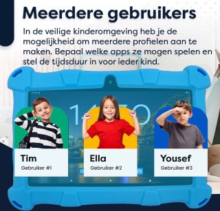 AngelTech Kindertablet Slim 7 Inch 3+4GB 32+64GB Blauw