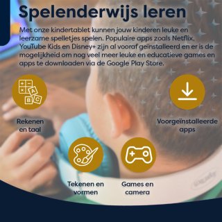 AngelTech Kindertablet Slim 7 Inch 3+4GB 32+64GB Blauw