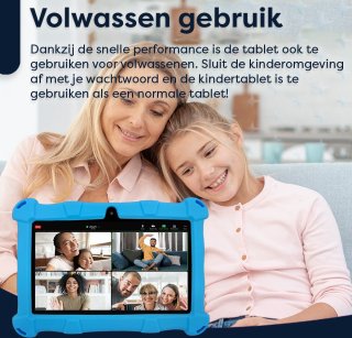 AngelTech Kindertablet Slim 7 Inch 3+4GB 32+64GB Blauw