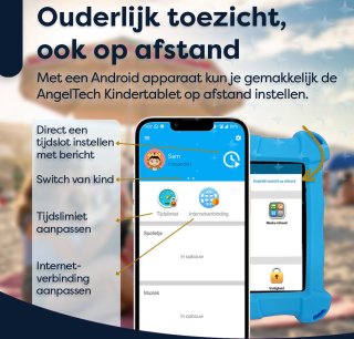 AngelTech Kindertablet Slim 7 Inch 3+4GB 32+64GB Blauw