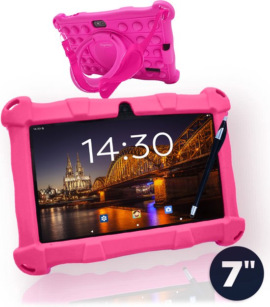 AngelTech Kindertablet Slim 7 Inch 3+4GB 32+64GB Roze