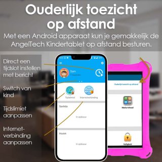AngelTech Kindertablet XL 10 Inch 3+4GB RAM 32+64GB Roze