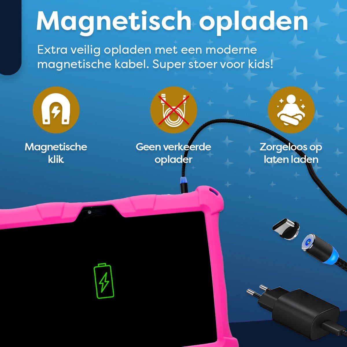 AngelTech Kindertablet XL 10 Inch 3+4GB RAM 32+64GB Roze