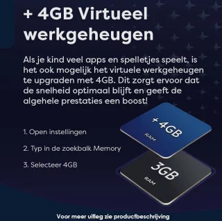 AngelTech Kindertablet XL 10 Inch 4GB RAM 64GB Blauw