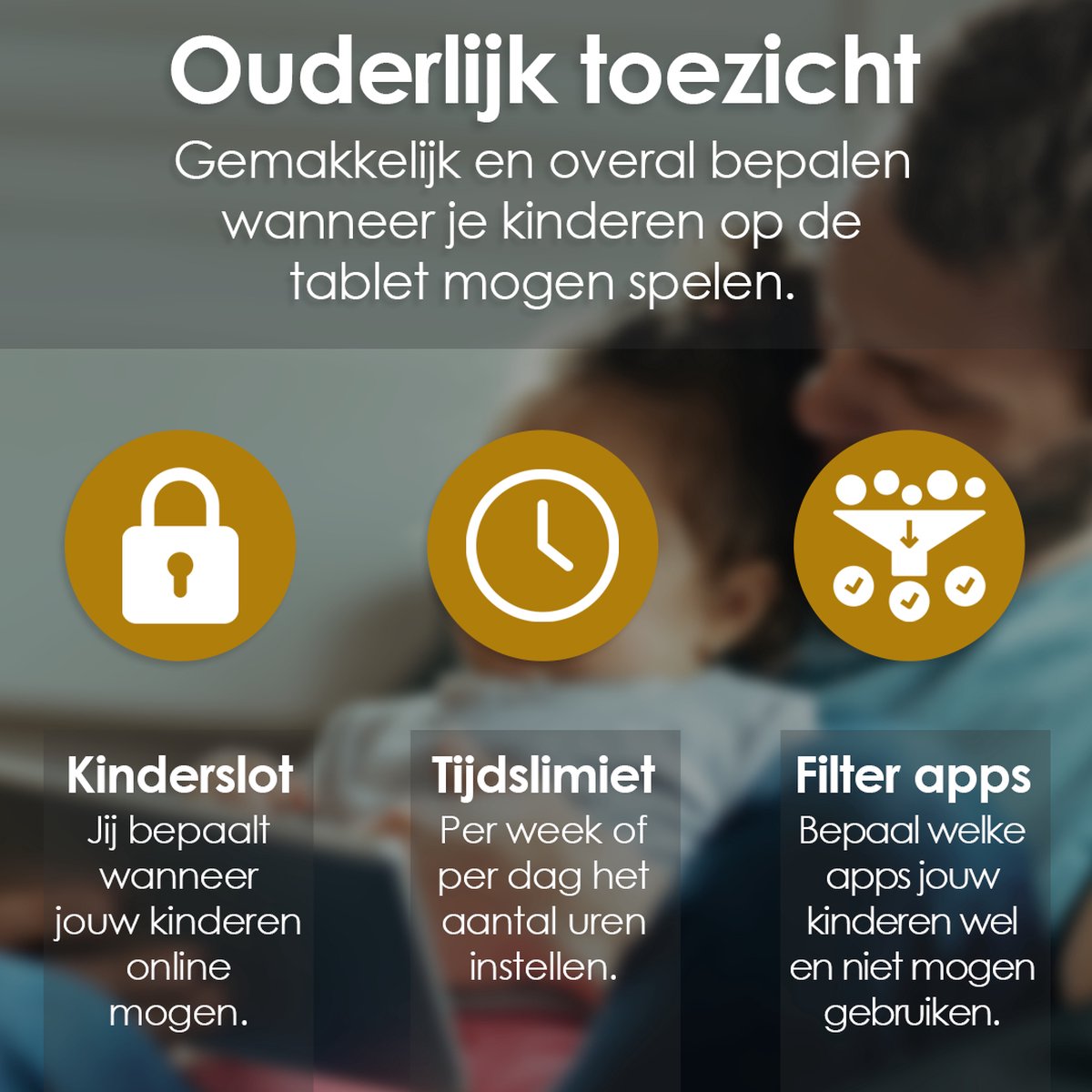 AngelTech Kindertablet XL 10 Inch 4GB RAM 64GB Blauw
