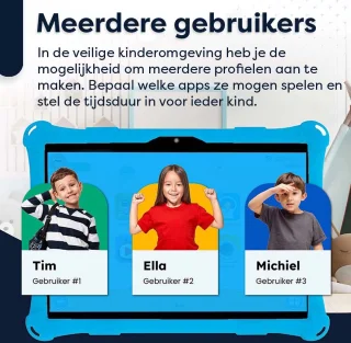 AngelTech Kindertablet XL PRO II 10 inch Blauw 64+128GB