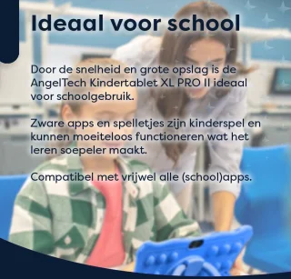AngelTech Kindertablet XL PRO II 10 inch Blauw 64+128GB