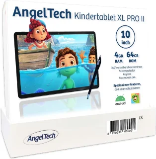 AngelTech Kindertablet XL PRO II 10 inch Blauw 64+128GB