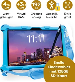 AngelTech Kindertablet XL PRO II 10 inch Blauw 64+128GB