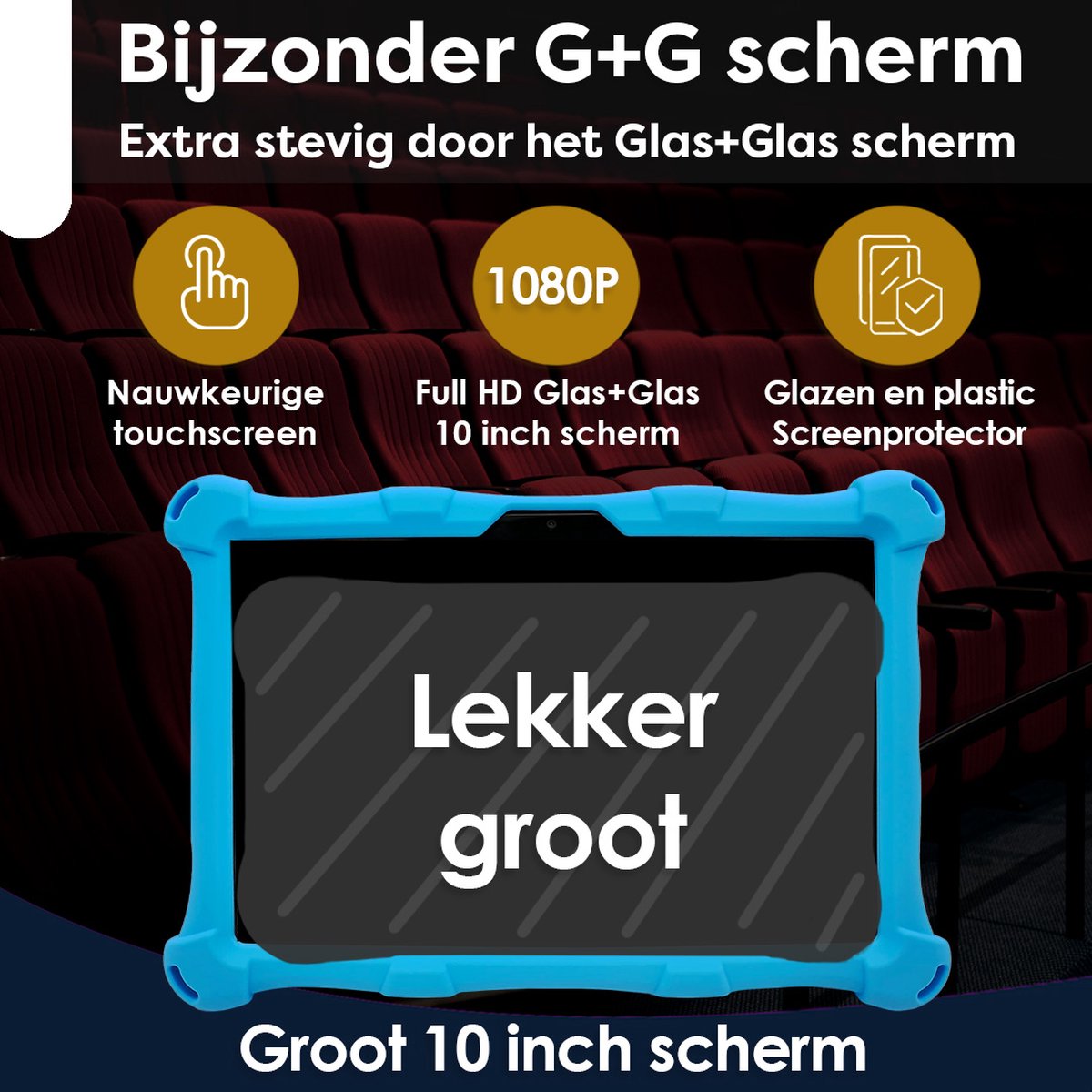 AngelTech Kindertablet XL PRO II 10 inch Blauw 64+128GB