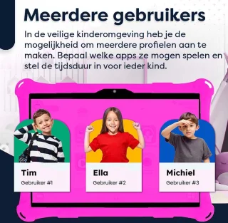 AngelTech Kindertablet XL PRO II 10 inch Roze