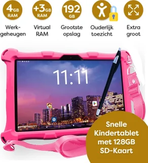 AngelTech Kindertablet XL PRO II 10 inch Roze