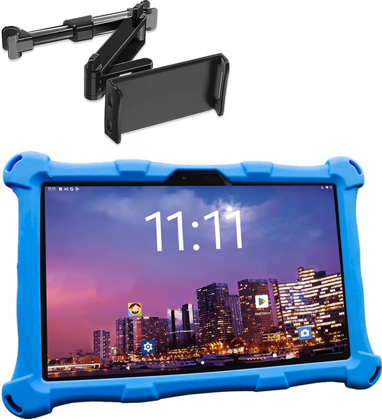 AngelTech Kindertablet XL PRO II Blauw + Tablethouder