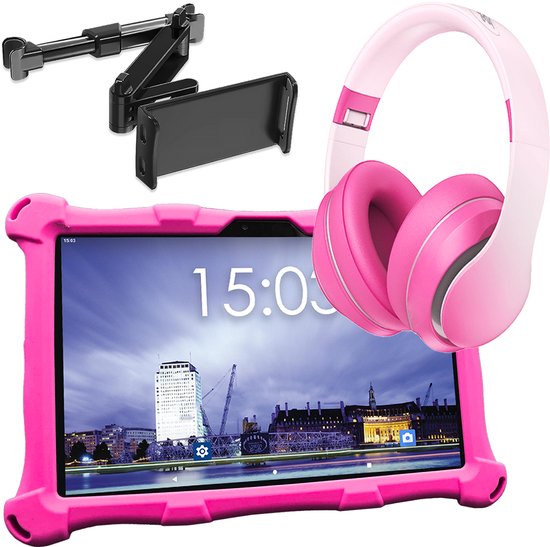 AngelTech Luxe OnderwegPakket XL Kindertablet XL Roze