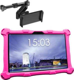 AngelTech OnderwegPakket XL Kindertablet Roze inclusief Tablethouder
