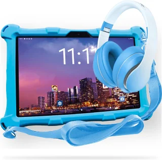 AngelTech XL PRO II Kinderpakket - Tablet en Koptelefoon - Blauw