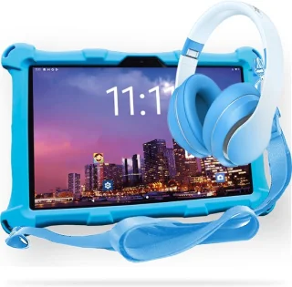 AngelTech XL PRO II Kinderpakket - Tablet en Koptelefoon - Blauw
