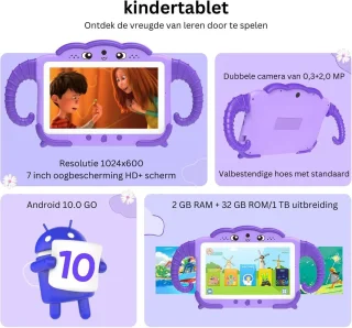 ApexArte Kindertablet 3+ Lila