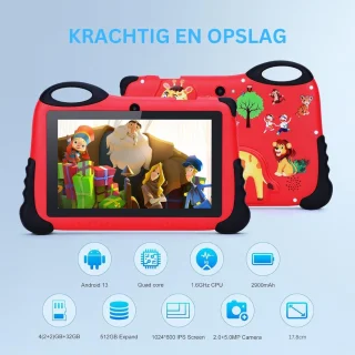 ApexArte Kindertablet Rood 3+