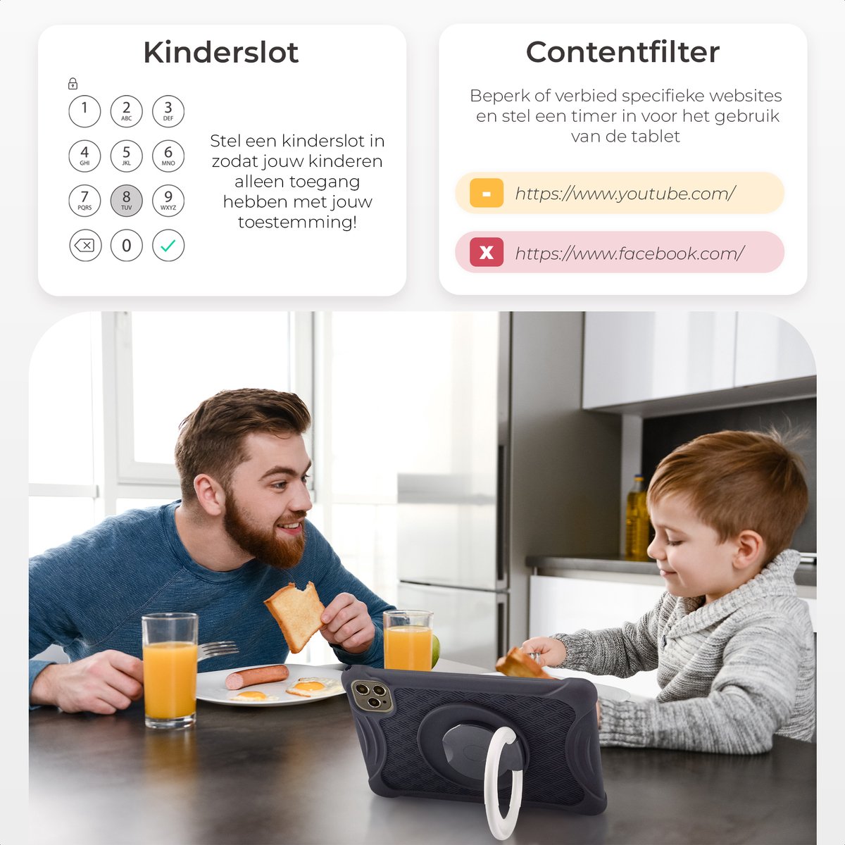 ATouch Tab 10 Plus Kindertablet 10 Inch Zwart