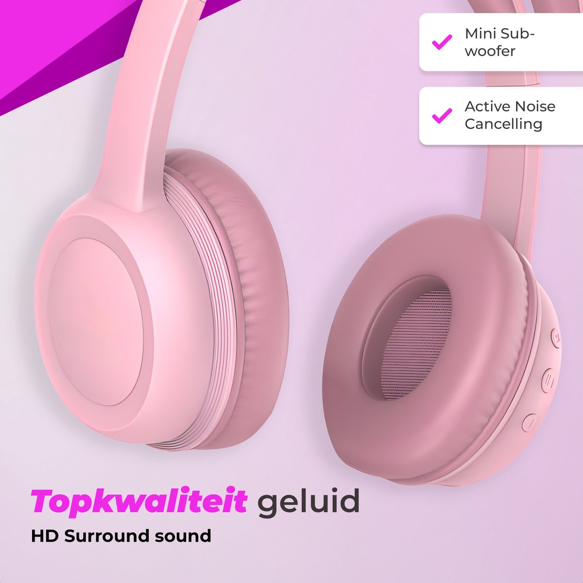 ATouch Tab 10 Plus Kindertablet 64GB Roze + Kinderkoptelefoon
